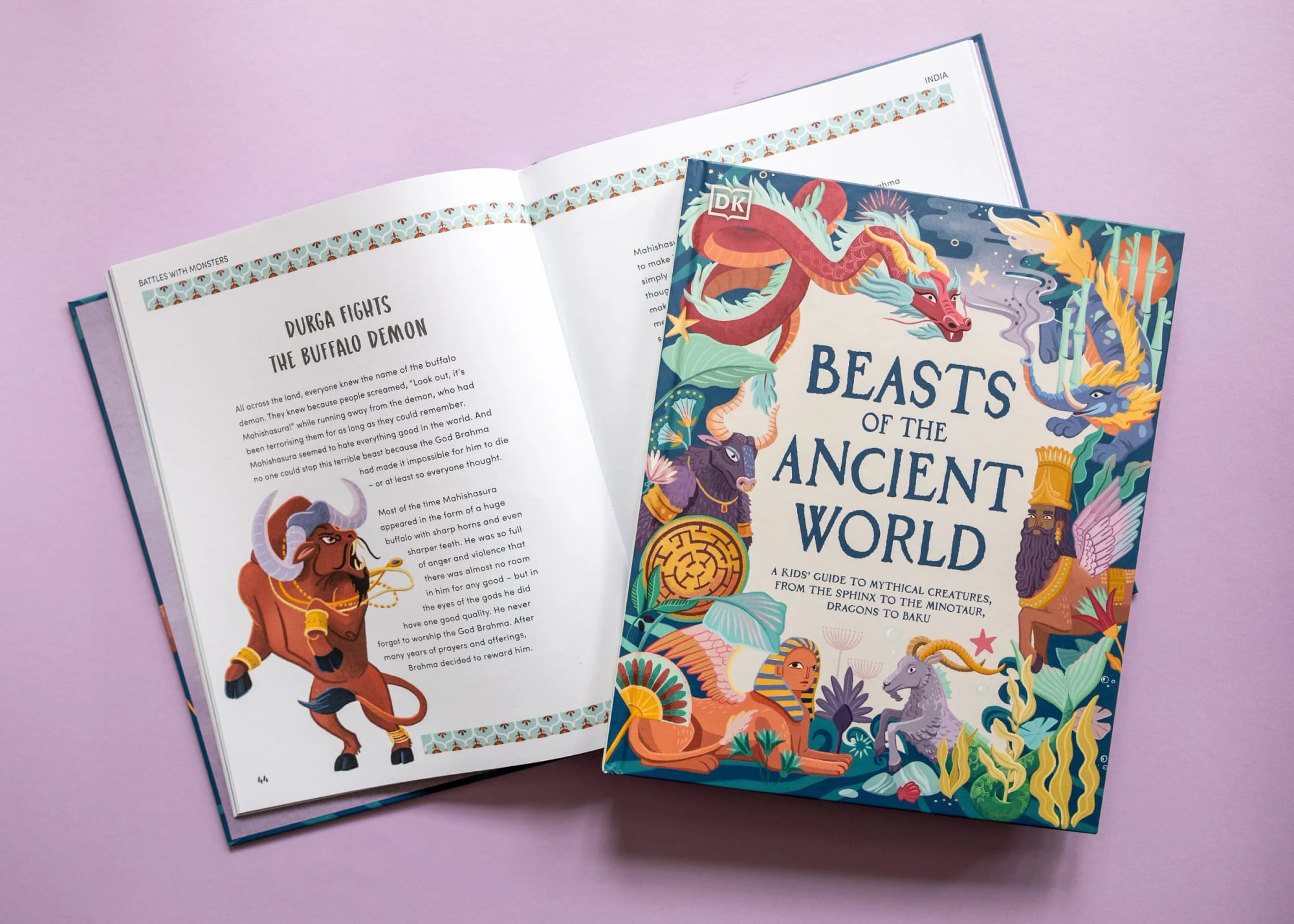 Aufgeschlagenes Buch „Beasts of the Ancient World