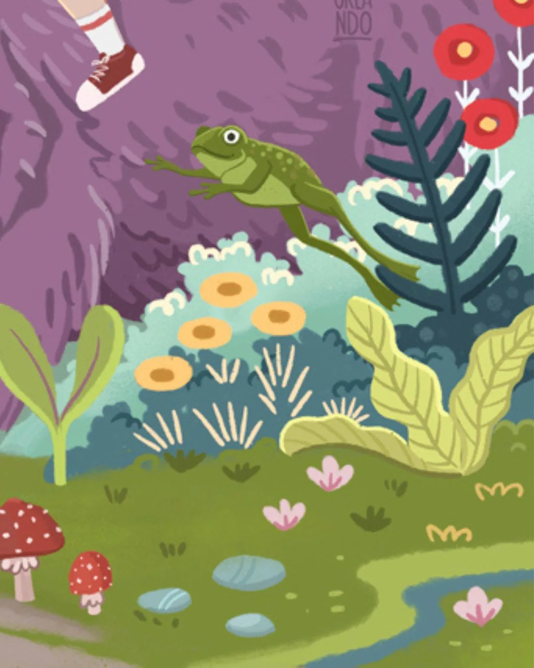 The Forest Will Guide You, ilustración de cuento corto por Asia Orlando.